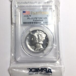 2018-W 1 oz Proof American Palladium Eagle Coin PCGS PR70 DCAM
