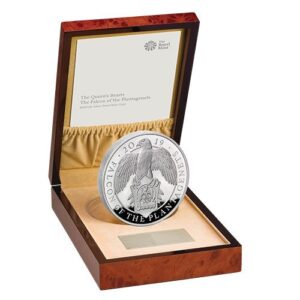 2019 1 Kilo Proof British Silver Queens Beast Falcon Coin (Box + CoA)