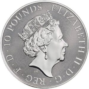 2019 10 oz British Silver Queens Beast Unicorn Coin