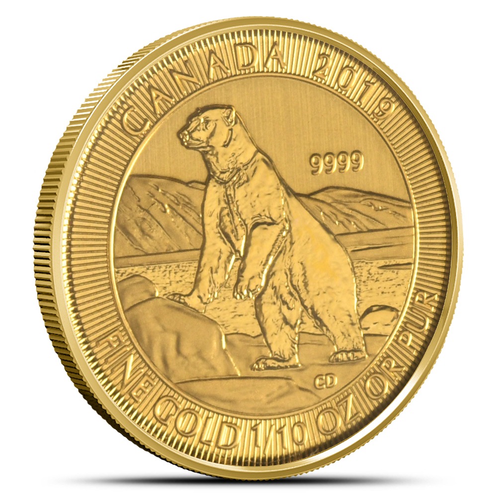1/10 oz Canadian Gold Polar Bear Coi