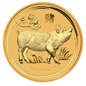2019 1/2 oz Australian Gold Lunar Pig Coin