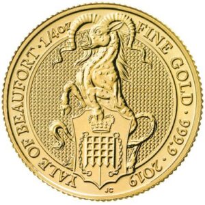 2019 1/4 oz British Gold Queens Beast Yale Coin