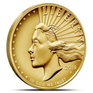 2019-W 1 oz American Liberty High Relief Gold Coin (Box + CoA)
