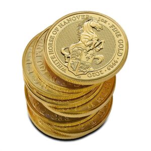 2020 1 oz British Gold Queens Beast White Horse Coin (BU)