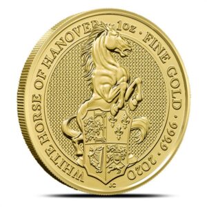 2020 1 oz British Gold Queens Beast White Horse Coin (BU)