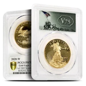 Buy 2020-W 1 oz V75 Privy Proof American Gold Eagle Coin PCGS PR70 DCAM FS