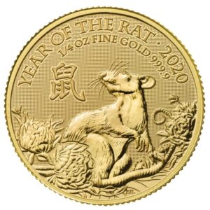 2020 1/4 oz Year of the Rat Gold Coin Royal Mint Lunar Series