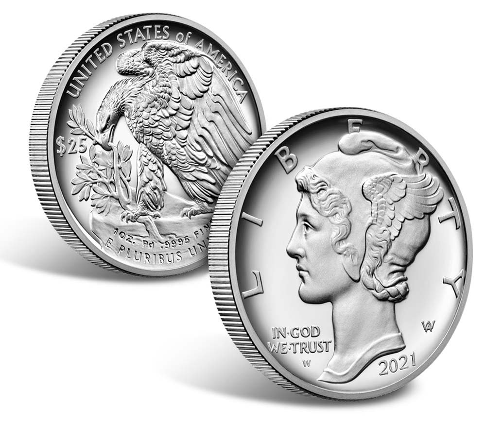 2021 1 oz American Palladium Eagle Co