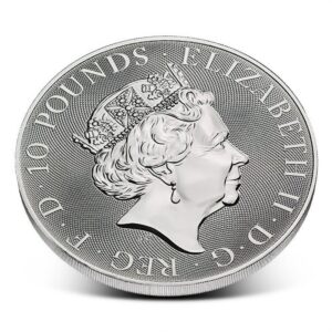 2021 10 oz British Silver Queens Beast White Lion Coin