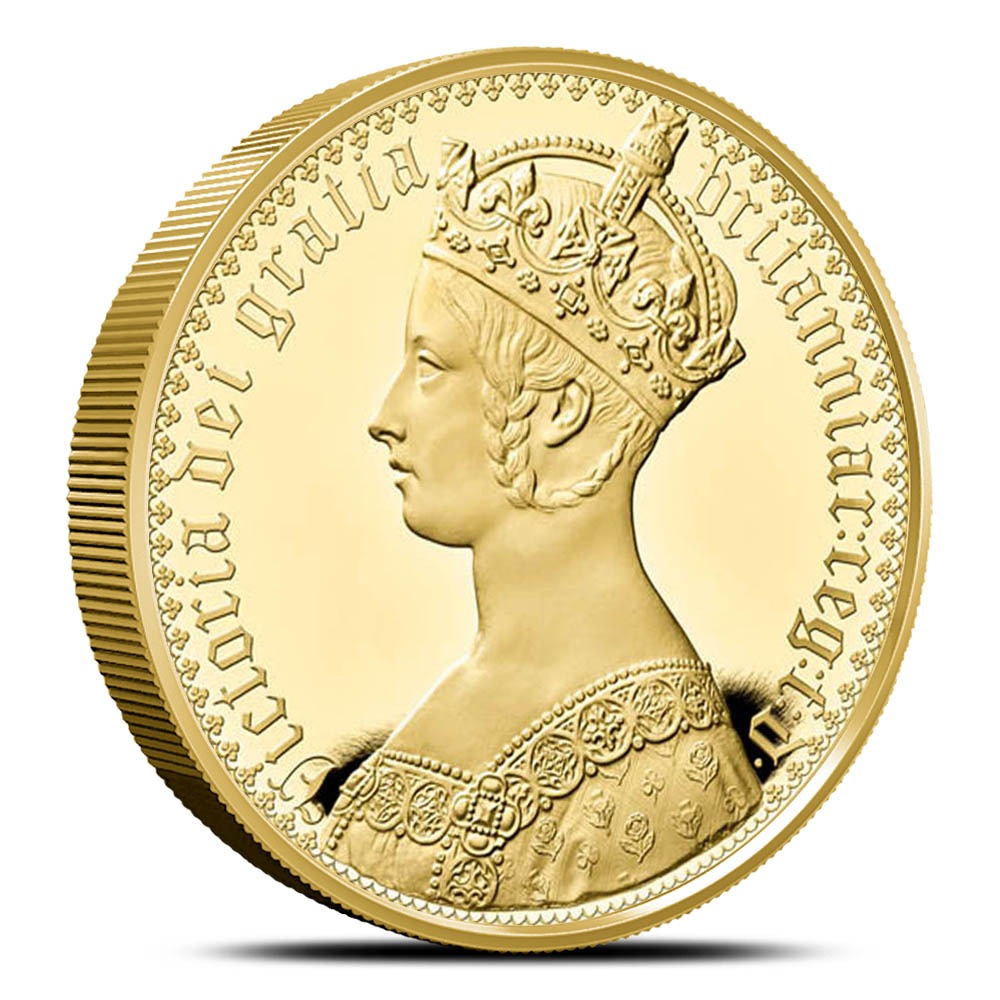 2 oz Proof British Gold Gothic Crow