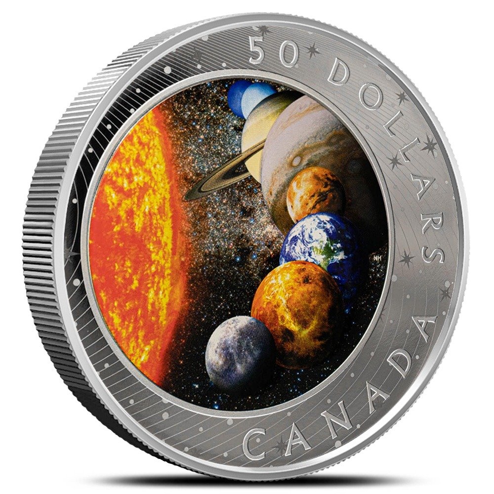 5 oz Colorized Canadian Silver Solar