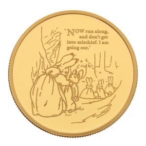 2021 Proof Peter Rabbit 1 oz Gold Coin Boxed