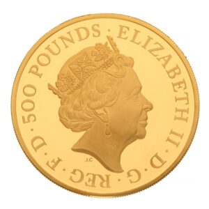 2021 Proof 5 oz Griffin of Edward III Gold Coin Queen’s Beasts Boxed