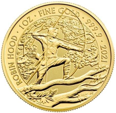 2021 1 oz Robin Hood Gold Coin Myths