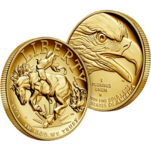 2021-W 1 oz American Gold Liberty High Relief Coin (Box + CoA)