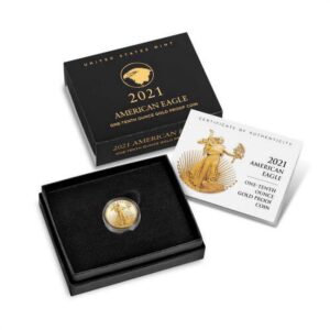 2021-W 1/10 oz Proof American Gold Eagle Coin (Box + CoA, Type 2)