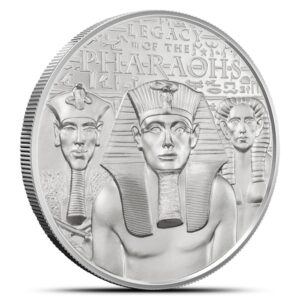 2022 1 oz Proof Cook Islands Platinum Legacy of the Pharaohs Coin (Ultra High Relief)