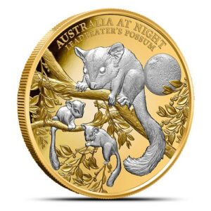 2022 1 oz Proof Niue Gold Australia At Night Leadbeater’s Possum Coin