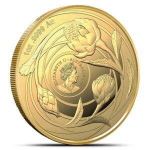 2022 1 oz Royal Australian Mint Gold Wildflowers of Australia Waratah Coin (BU)