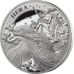 2022 10 oz Proof St. Helena Silver Goddesses Series Hera Coin (Box + CoA)