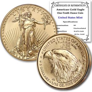 2022 1/10 oz American Gold Eagle Coin (BU)