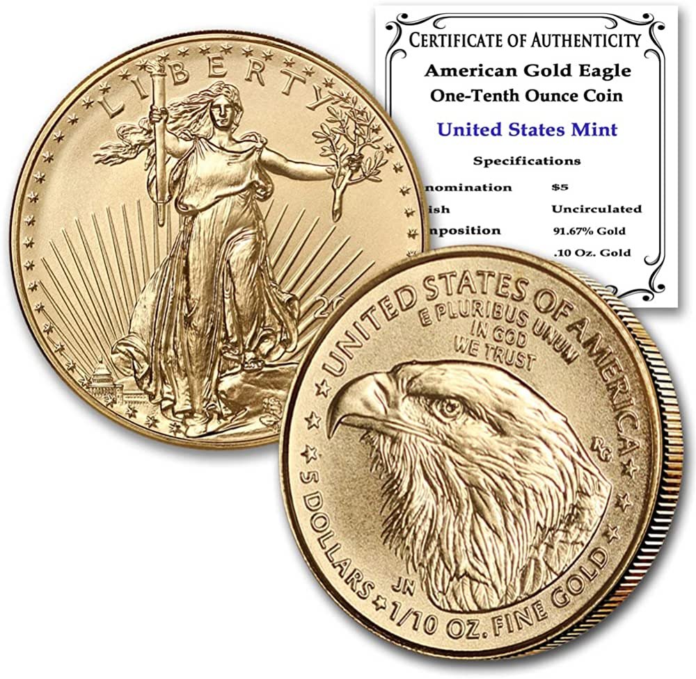 2022 1/10 oz American Gold Eagle Coi