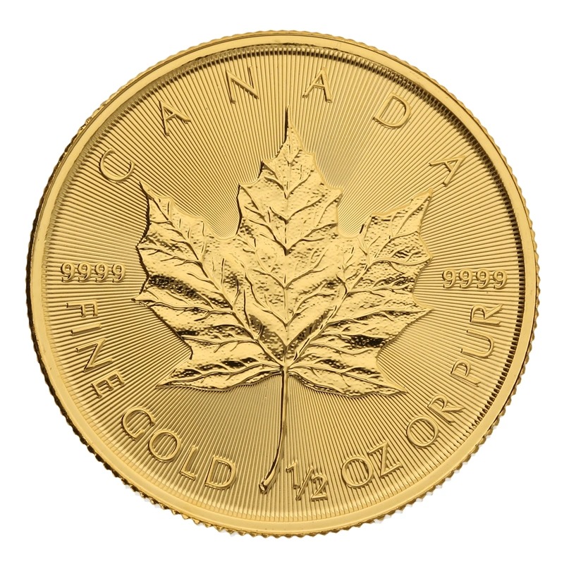 2022 1/2 oz Canadian Maple Leaf Gold