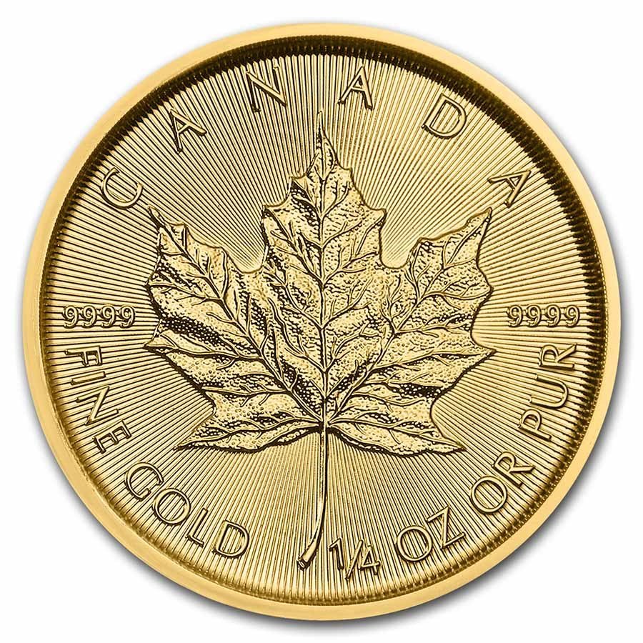 1/4 oz Canadian Gold Maple Leaf Coin