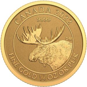 2022 1/4 oz Canadian Gold Moose Reverse Proof Coin