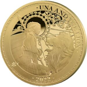 2022 1/4 oz Proof St. Helena Gold Una and The Lion Coin