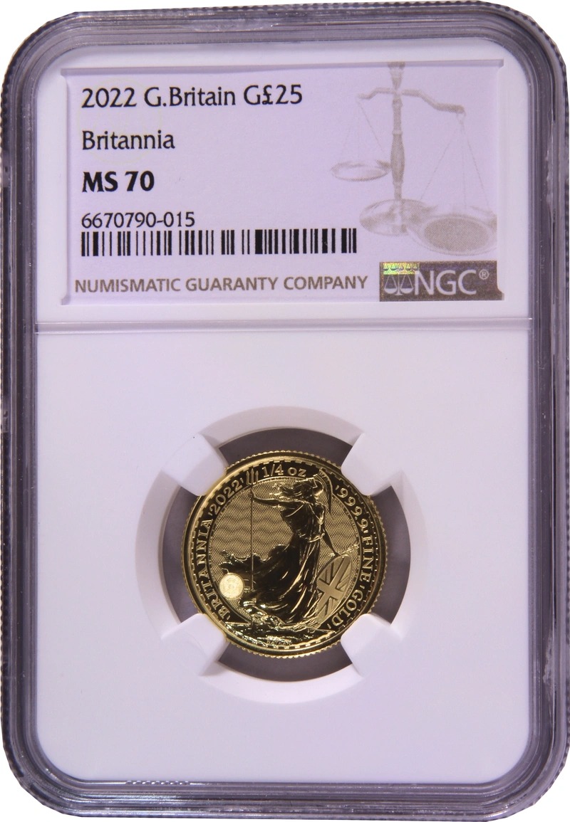 2022 1/4 oz Gold Britannia Coin NGC