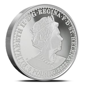 2022 5 oz Proof British Silver Gothic Crown Portrait Coin (Box + CoA)