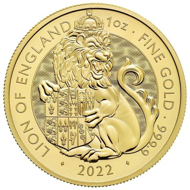 1 oz Lion of England Gold Coin Tudor