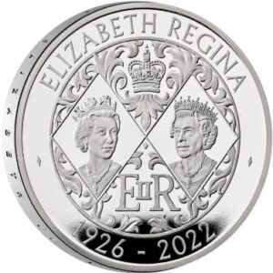 2022 Platinum Piedfort £5 Proof Crown Her Majesty Queen Elizabeth II Memorial Boxed