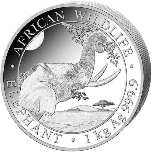 2023 1 Kilo Somalia Silver Elephant