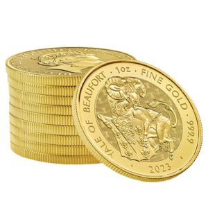 2023 1 oz British Gold Tudor Beasts Yale of Beaufort Coin (BU)