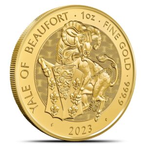 2023 1 oz British Gold Tudor Beasts Yale of Beaufort Coin (BU)