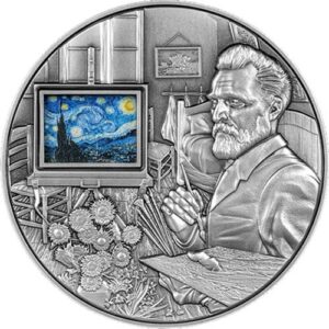 2023 43 oz Republic of Chad Vincent Van Gogh’s Masterpiece Bi-Metal Coin (High Relief)