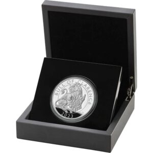 2023 5 oz Proof British Silver Tudor Beasts Bull of Clarence Coin (Box + CoA)