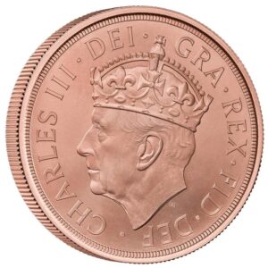 2023 Gold £5 Coin Quintuple Sovereign King Charles III Coronation Brilliant Uncirculated Boxed