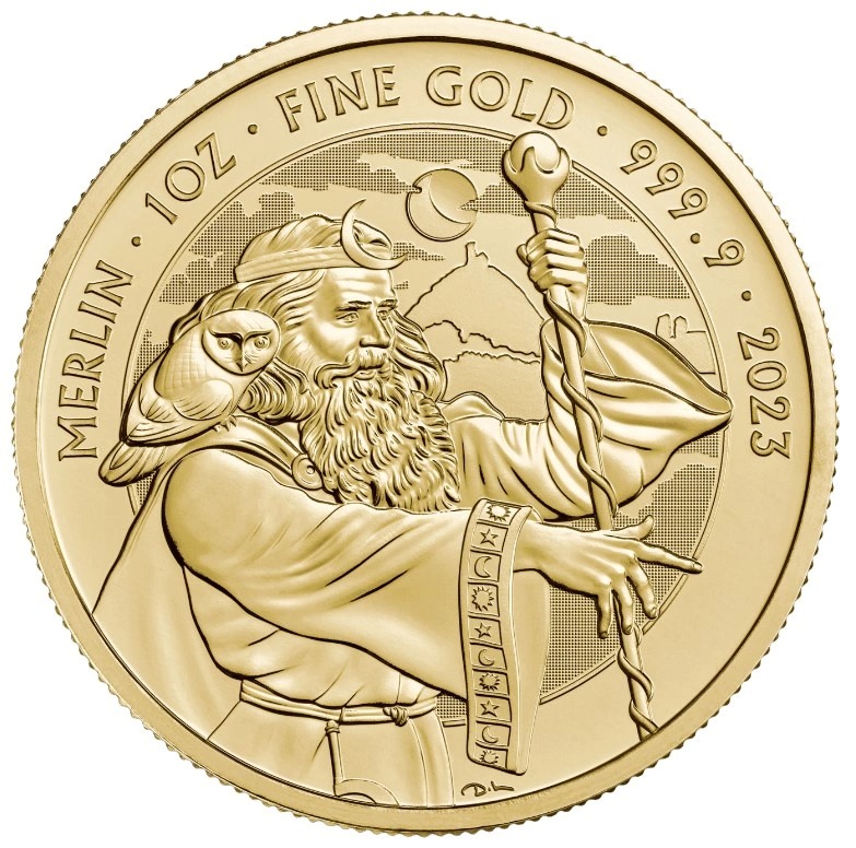 1 oz Merlin Gold Coin Myths and Lege