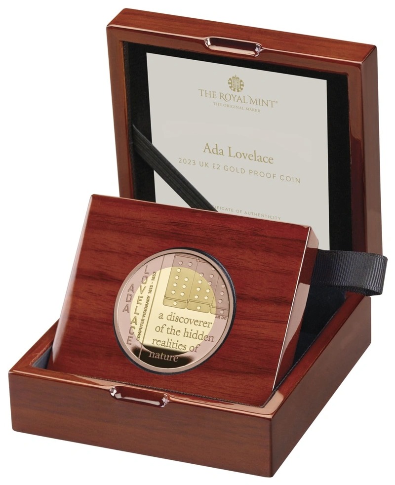 2023 Proof £2 Gold Coin Ada Lovelace