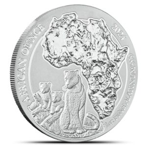2024 1 oz Rwandan Leopard Platinum Coin (BU)
