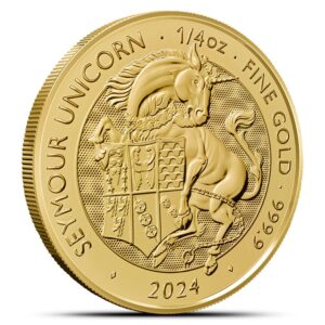 2024 1/4 oz British Gold Tudor Beasts Seymour Unicorn Coin (BU)