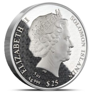 2024 5 oz Proof Solomon Islands Silver Mother of Pearl Year of the Dragon Coin (Box + CoA)