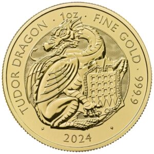 2024 1 oz Tudor Dragon Tudor Beasts Gold Coin
