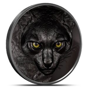 2025 1 Kilo Palau Silver Hunters By Night Ocelot Coin (Ultra High Relief)