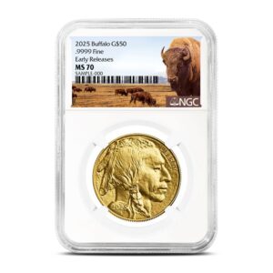 2025 1 oz American Gold Buffalo Coin NGC MS70 ER (Buffalo Label)