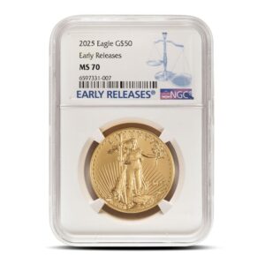 2025 1 oz American Gold Eagle Coin NGC MS70 ER