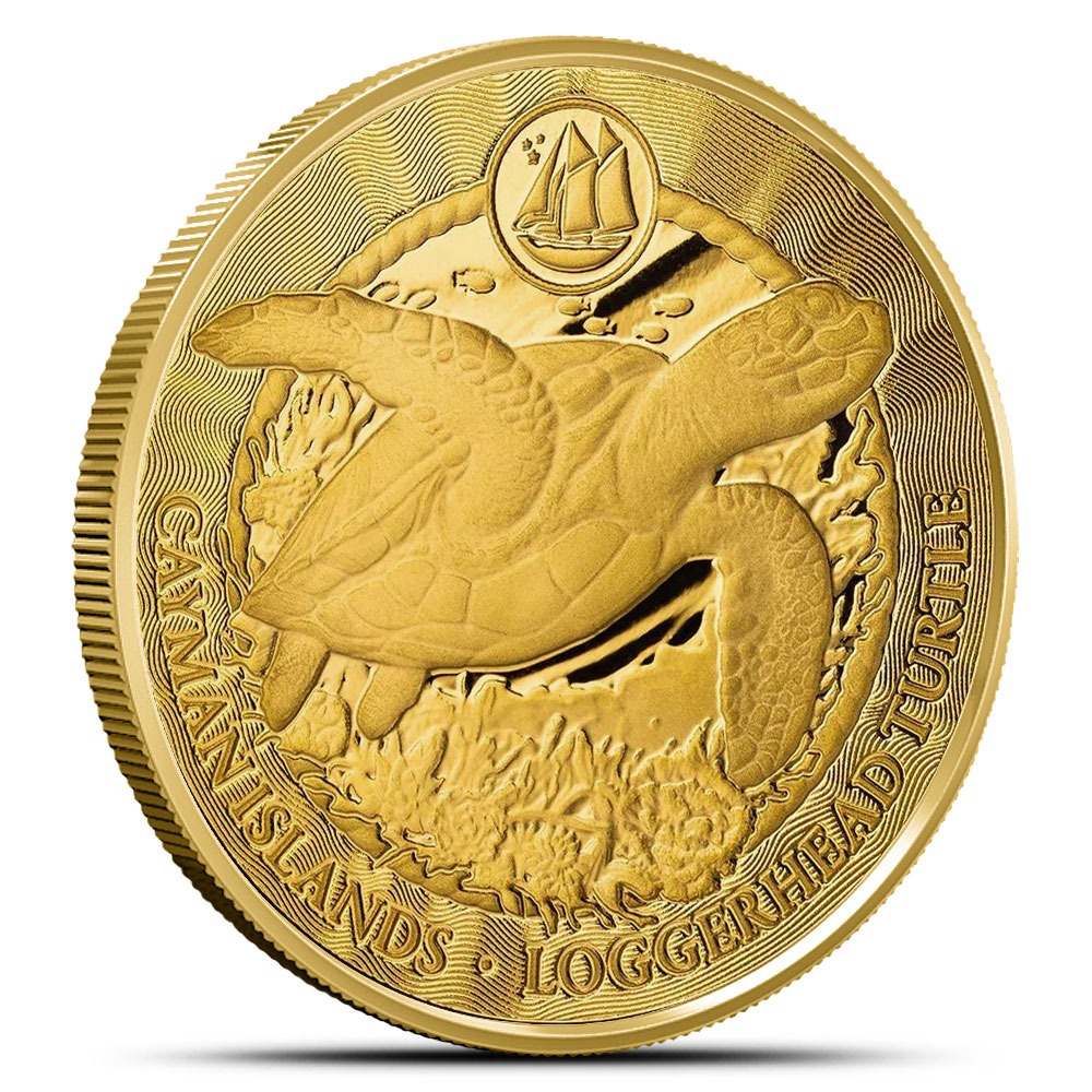 1 oz Cayman Islands Gold Sea Life Lo